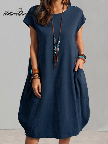 Women's Casual Elegant Cotton Dress