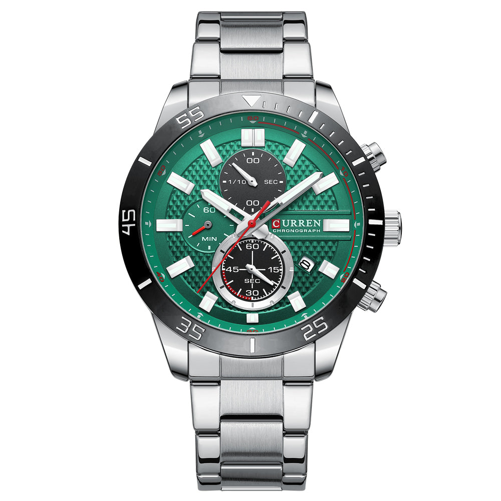 Curren Berna® orologio uomo acciaio
