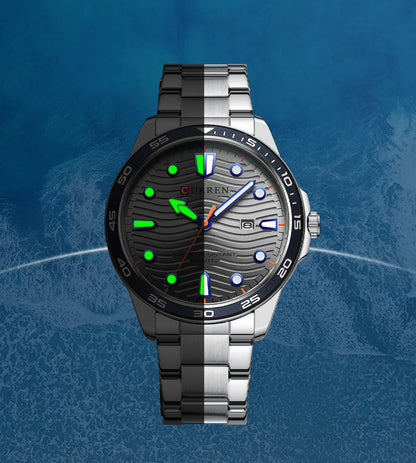 Ralph Curren Geneva® Men's Stainless Steel Watch