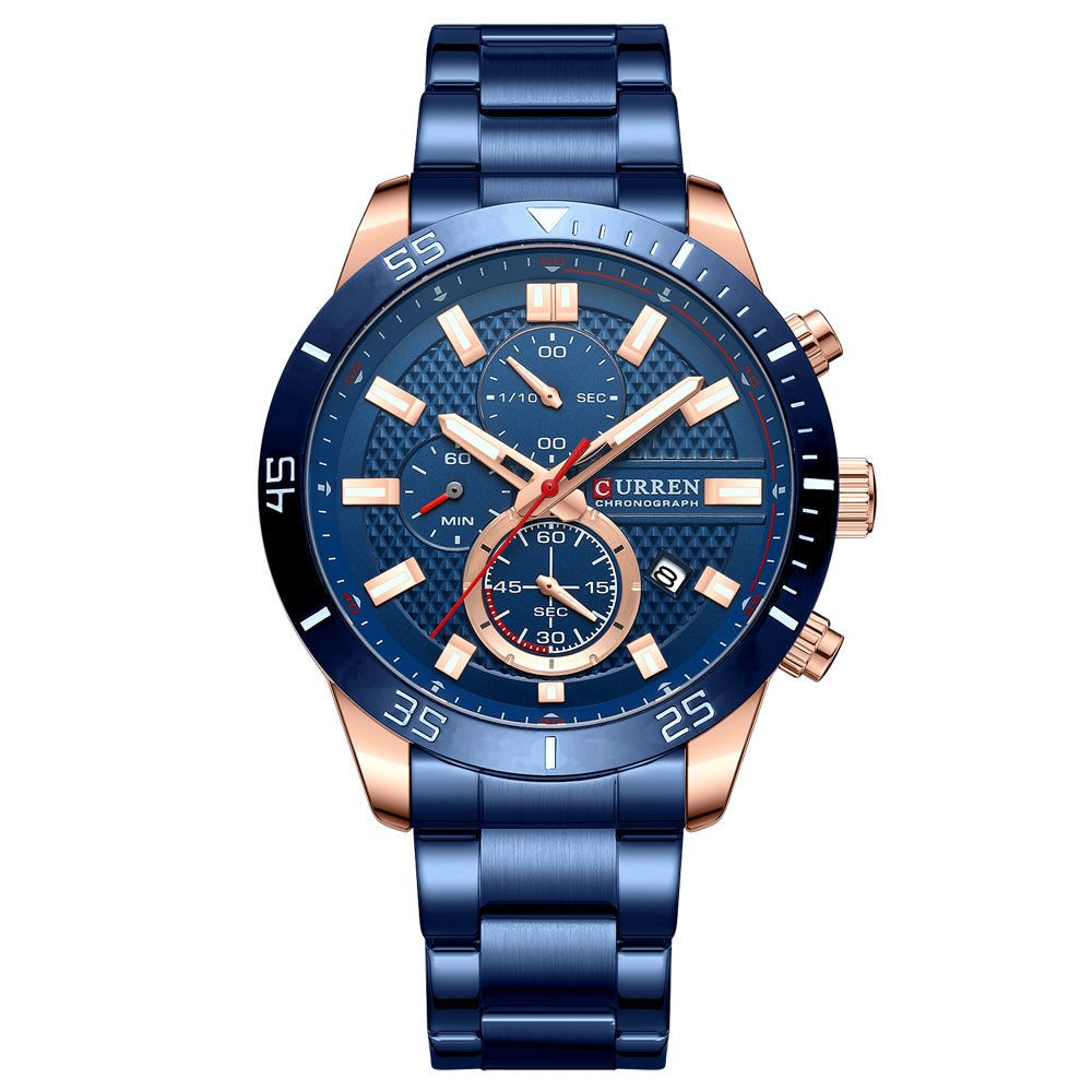 Curren Berna® orologio uomo acciaio