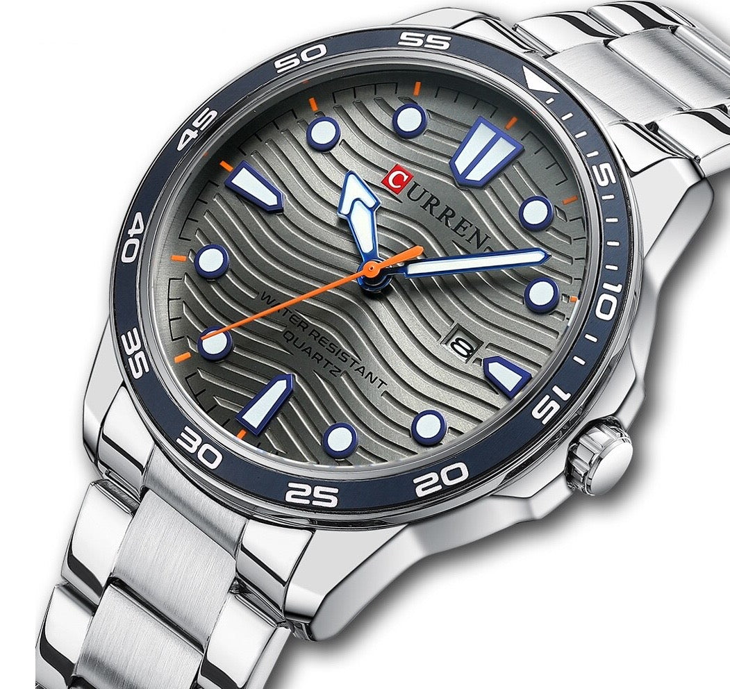 Ralph Curren Geneva® Men's Stainless Steel Watch
