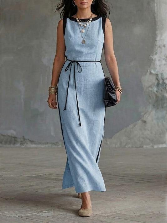 Casual Linen Cotton Button Dress